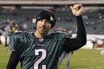 PHILADELPHIA, PA - DECEMBER 02:  David Akers #2 of the Philadelphia Eagles celebrates as he walks off the field after they won 34-24 against the Houston Texans at Lincoln Financial Field on December 2, 2010 in Philadelphia, Pennsylvania.  (Photo by Jim McIsaac/Getty Images)