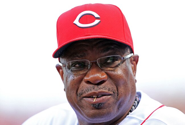 CINCINNATI, OH - JULY 30: Dusty Baker the manager of the Cincinnati Reds watches the action during the game against the San Francisco Giants at Great American Ball Park on July 30, 2011 in Cincinnati, Ohio.  (Photo by Andy Lyons/Getty Images)
