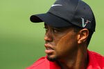 AKRON, OH - AUGUST 07:  Tiger Woods looks on from the second tee during the final round of the World Golf Championships-Bridgestone Invitational on the South Course at Firestone Country Club on August 7, 2011 in Akron, Ohio.  (Photo by Andy Lyons/Getty Images)