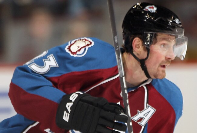 DENVER, CO - FEBRUARY 23:  Milan Hejduk #23 of the Colorado Avalanche skates against the Edmonton Oilers at the Pepsi Center on February 23, 2011 in Denver, Colorado. The Oilers defeated the Avalanche 5-1.  (Photo by Doug Pensinger/Getty Images)