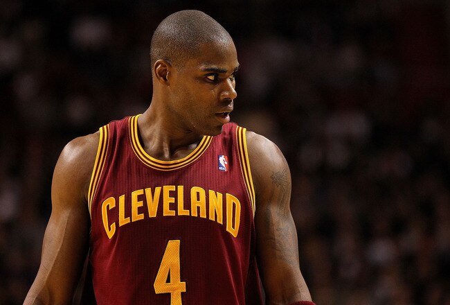 MIAMI, FL - DECEMBER 15: Antawn Jamison #4  of the Cleveland Cavaliers talks with a referee during a game against the Miami Heat at American Airlines Arena on December 15, 2010 in Miami, Florida. NOTE TO USER: User expressly acknowledges and agrees that, by downloading and/or using this Photograph, User is consenting to the terms and conditions of the Getty Images License Agreement.  (Photo by Mike Ehrmann/Getty Images)