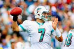 ORCHARD PARK, NY - SEPTEMBER 12:  Chad Henne #7 of the Miami Dolphins readies to pass against the Buffalo Bills  during the NFL season opener at Ralph Wilson Stadium on September 12, 2010 in Orchard Park, New York. Miami won 15-10. (Photo by Rick Stewart/Getty Images)