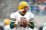 SEATTLE - AUGUST 21:  Quarterback Graham Harrell #7 of the Green Bay Packers warms up prior to the preseason game against the Seattle Seahawks at Qwest Field on August 21, 2010 in Seattle, Washington. (Photo by Otto Greule Jr/Getty Images)