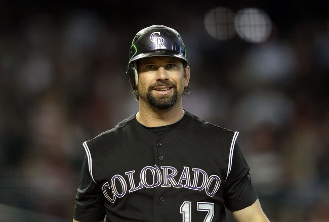 PHOENIX, AZ - JULY 24:  Todd Helton #17 of the Colorado Rockies during the Major League Baseball game against the Arizona Diamondbacks at Chase Field on July 24, 2011 in Phoenix, Arizona.  The Diamondbacks defeated the Rockies 7-0.  (Photo by Christian Petersen/Getty Images)