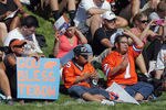 ENGLEWOOD, CO - JULY 28:  Quarterback Tim Tebow of the Denver Broncos is a fan favorite as fans use a sign to show their support during training camp at the Paul D. Bowlen Memorial Broncos Centre at Dove Valley on July 28, 2011 in Englewood, Colorado.  (Photo by Doug Pensinger/Getty Images)