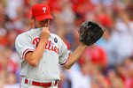 ST. LOUIS, MO - JUNE 23: Starter Roy Oswalt #44 of the Philadelphia Phillies reacts to giving up a home run against the St. Louis Cardinals at Busch Stadium on June 23, 2011 in St. Louis, Missouri.  (Photo by Dilip Vishwanat/Getty Images)