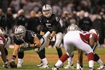OAKLAND, CA - AUGUST 11:  Trent Edwards #5 of the Oakland Raiders in action against the Arizona Cardinals at O.co Coliseum on August 11, 2011 in Oakland, California.  (Photo by Ezra Shaw/Getty Images)