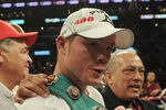 LOS ANGELES, CA - SEPTEMBER 18:  Saul Alvarez of Mexico celebrates his knockout of Carlos Baldomir of Argentina during the sixth round in the WBC Super Welterweight Silver Title fight at Staples Center on September 18, 2010 in Los Angeles, California.  (Photo by Harry How/Getty Images)