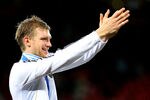 PORT ELIZABETH, SOUTH AFRICA - JULY 10:  Per Mertesacker of Germany celebrates victory and third place following the 2010 FIFA World Cup South Africa Third Place Play-off match between Uruguay and Germany at The Nelson Mandela Bay Stadium on July 10, 2010 in Port Elizabeth, South Africa.  (Photo by Doug Pensinger/Getty Images)