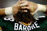 GREEN BAY, WI - AUGUST 15:  Offensive guard Allen Barbre #78 of the Green Bay Packers fixes his hair against the Cleveland Browns during the preseason game at Lambeau Field on August 15, 2009 in Green Bay, Wisconsin. (Photo by Jonathan Daniel/Getty Images)