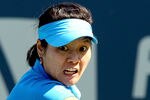 NEW HAVEN, CT - AUGUST 26:  Na Li of China returns a shot to Petra Cetkovska of the Czech Republic during the semifinals of the New Haven Open at Yale presented by First Niagara at the Connecticut Tennis Center on August 26, 2011 in New Haven, Connecticut.  (Photo by Matthew Stockman/Getty Images)