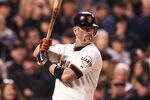 SAN FRANCISCO, CA - AUGUST 27: Aaron Rowand #33 of the San Francisco Giants up to bat during a game between the Houston Astros and the San Francisco Giants at AT&T Park on August 27, 2011 in San Francisco, California.  (Photo by Tony Medina/Getty Images)