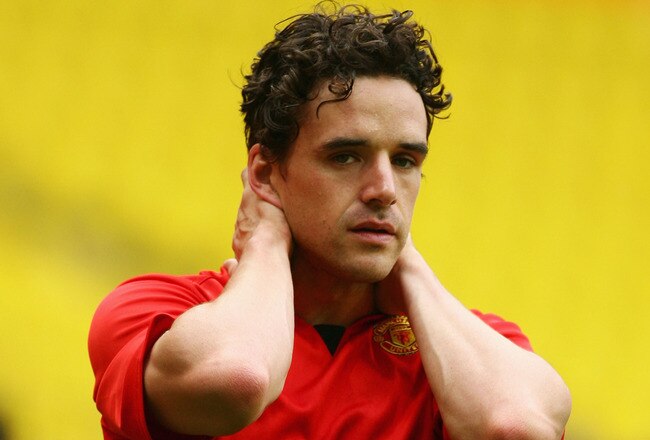 MOSCOW - MAY 20:  Owen Hargreaves looks on during the Manchester United training session ahead of the Champions League Final at the Luzhniki Stadium on May 20, 2008 in Moscow, Russia. The Champions League Final will take place in Moscow on May 21, 2008.  (Photo by Alex Livesey/Getty Images)