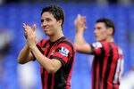 LONDON, ENGLAND - AUGUST 28:  Sami Nasri of Manchester City applauds the fans after the Barclays Premier League match between Tottenham Hotspur and Manchester City at White Hart Lane on August 28, 2011 in London, England.  (Photo by Michael Regan/Getty Images)