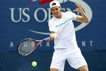 NEW YORK, NY - SEPTEMBER 01:  Tommy Haas of Germany returns a shot against Alejandro Falla of Columbia during Day Four of the 2011 US Open at the USTA Billie Jean King National Tennis Center on September 1, 2011 in the Flushing neighborhood of the Queens borough of New York City.  (Photo by Matthew Stockman/Getty Images)