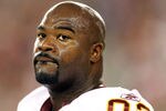 GLENDALE, AZ - SEPTEMBER 02:  Defensive tackle Albert Haynesworth #92 of the Washington Redskins stands on the sidelines during preseason NFL game against the Arizona Cardinals at the University of Phoenix Stadium on September 2, 2010 in Glendale, Arizona.  The Cardinals defeated the Redskins 20-10. (Photo by Christian Petersen/Getty Images)