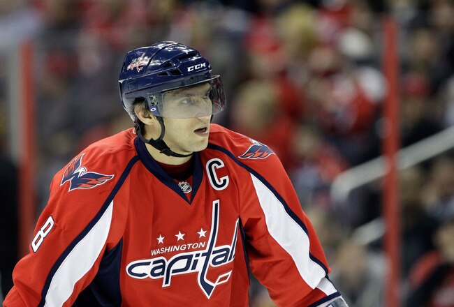 WASHINGTON, DC - MARCH 29:  Alex Ovechkin #8 of the Washington Capitals against the Carolina Hurricanes at the Verizon Center on March 29, 2011 in Washington, DC.  (Photo by Rob Carr/Getty Images)