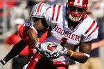 COLUMBUS, OH - OCTOBER 9:  Turner Terrance #1 of the Indiana Hoosiers runs with the ball after making a catch against the Ohio State Buckeyes at Ohio Stadium on October 9, 2010 in Columbus, Ohio.  (Photo by Jamie Sabau/Getty Images)