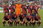 PHILADELPHIA, PA - AUGUST 10: The United States Men's soccer team pose for a photograph before the game against the Mexico at Lincoln Financial Field on August 10, 2011 in Philadelphia, Pennsylvania. (Photo by Drew Hallowell/Getty Images)
