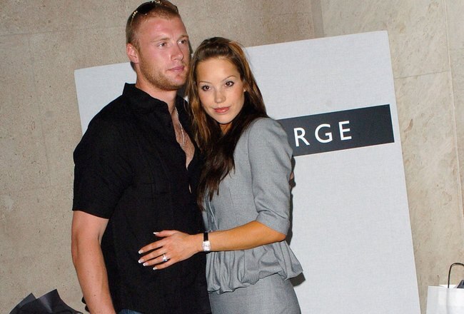 LONDON - JULY 3: Andrew Flinfoff and wife Rachel Flintoff attend the George Autumn/Winter fashion preview for their 'Must Have' range at Victoria House, Bloomsbury Square on July 3, 2006 in London, England. Coleen McLoughlin, the face of  George at Asda also attended the Autumn/Winter fashion event. All wore outfits from the new Autumn collection from George at Asda. (Photo by Stuart Wilson/Getty Images)