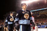 PITTSBURGH, PA - JANUARY 01:  Captain Sidney Crosby #87 of the Pittsburgh Penguins walks out to the ice before playing against the Washington Capitals duringf the 2011 NHL Bridgestone Winter Classic at Heinz Field on January 1, 2011 in Pittsburgh, Pennsylvania.  (Photo by Jamie Squire/Getty Images)