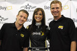 BLOOMINGTON, MN - JULY 8: (L-R) Jason Leffler, A. J. Allmendinger, Paige Duke, Clint Bowyer and Greg Biffle pose for a photo during an event for NASCAR fans on July 8, 2010 at the Best Buy Rotunda at the Mall of America in Bloomington, Minnesota. (Photo by Hannah Foslien/Getty Images for Best Buy)