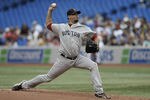 TORONTO, CANADA - SEPTEMBER 05:  Josh Beckett #19 of the Boston Red Sox delivers a pitch during MLB game action against the Toronto Blue Jays September 5, 2011 at Rogers Centre in Toronto, Ontario, Canada. (Photo by Brad White/Getty Images)