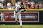 PHOENIX, AZ - JUNE 14:  Infielder Brandon Crawford #38 of the San Francisco Giants fields a ground ball out against the Arizona Diamondbacks during the Major League Baseball game at Chase Field on June 14, 2011 in Phoenix, Arizona. The Giants defeated the Diamondbacks 6-5.  (Photo by Christian Petersen/Getty Images)