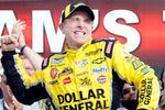 LAS VEGAS, NV - MARCH 05:  Mark Martin, driver of the #32 Dollar General Chevrolet, celebrates in Victory Lane after winning the NASCAR Nationwide Series Sam's Town 300 at Las Vegas Motor Speedway on March 5, 2011 in Las Vegas, Nevada.  (Photo by John Harrelson/Getty Images)