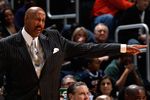 ATLANTA - JANUARY 15:  Head coach Mike Woodson of the Atlanta Hawks against the Phoenix Suns at Philips Arena on January 15, 2010 in Atlanta, Georgia.  NOTE TO USER: User expressly acknowledges and agrees that, by downloading and/or using this Photograph, User is consenting to the terms and conditions of the Getty Images License Agreement.  (Photo by Kevin C. Cox/Getty Images)
