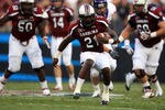 CHARLOTTE, NC - SEPTEMBER 03:  Marcus Lattimore #21 of the South Carolina Gamecocks during their game against the East Carolina Pirates at Bank of America Stadium on September 3, 2011 in Charlotte, North Carolina.  (Photo by Streeter Lecka/Getty Images)