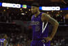 CHARLOTTE, NC - FEBRUARY 25:  DeMarcus Cousins #15 of the Sacramento Kings reacts to a call against the Charlotte Bobcats during their game at Time Warner Cable Arena on February 25, 2011 in Charlotte, North Carolina. NOTE TO USER: User expressly acknowledges and agrees that, by downloading and/or using this Photograph, User is consenting to the terms and conditions of the Getty Images License Agreement.  (Photo by Streeter Lecka/Getty Images)