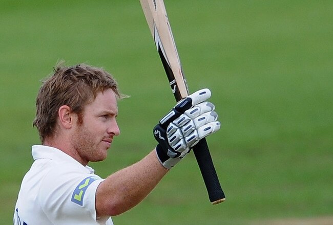 BIRMINGHAM, ENGLAND - SEPTEMBER 07:  Ian Westwood of Warwickshire celebrates his century during the LV County Championship match between Warwickshire and Nottinghamshire at Edgbaston on September 7, 2011 in Birmingham, England.  (Photo by Laurence Griffiths/Getty Images)