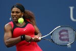 NEW YORK, NY - SEPTEMBER 11:  Serena Williams of the United States returns a shot against Samantha Stosur of Australia during the Women's Singles Final on Day Fourteen of the 2011 US Open at the USTA Billie Jean King National Tennis Center on September 11, 2011 in the Flushing neighborhood of the Queens borough of New York City.  (Photo by Clive Brunskill/Getty Images)
