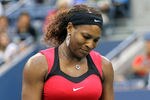 NEW YORK, NY - SEPTEMBER 11:  Serena Williams of the United States reacts while playing against Samantha Stosur of Australia during the Women's Singles Final on Day Fourteen of the 2011 US Open at the USTA Billie Jean King National Tennis Center on September 11, 2011 in the Flushing neighborhood of the Queens borough of New York City.  (Photo by Matthew Stockman/Getty Images)