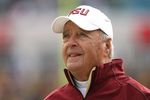 JACKSONVILLE, FL - JANUARY 01:  Head coach Bobby Bowden of the Florida State Seminoles watches his team take on the West Virginia Mountaineers during the Konica Minolta Gator Bowl on January 1, 2010 in Jacksonville, Florida. Florida State defeated West Virginia 33-21 in Bobby Bowden's last game as a head coach for the Seminoles.  (Photo by Doug Benc/Getty Images)