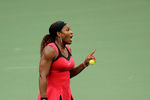 NEW YORK, NY - SEPTEMBER 11:  Serena Williams of the United States questions the call of chair umpire Eva Asderakia (not pictured) while playing against Samantha Stosur of Australia during the Women's Singles Final on Day Fourteen of the 2011 US Open at the USTA Billie Jean King National Tennis Center on September 11, 2011 in the Flushing neighborhood of the Queens borough of New York City.  (Photo by Patrick McDermott/Getty Images)