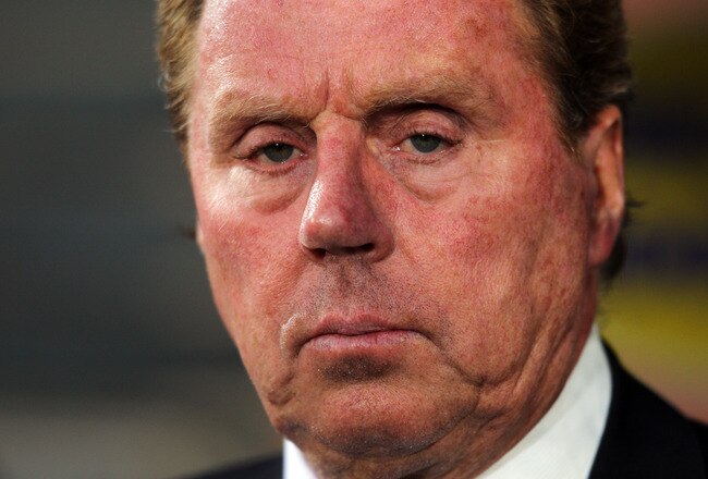 EDINBURGH, SCOTLAND - AUGUST 18:  Tottenham Manager, Harry Redknapp looks on during the UEFA Europa League Playoff first leg match between Heart of Midlothian FC and Tottenham Hotspur FC at Tynecastle Stadium on August 18, 2011 in Edinburgh, Scotland.  (Photo by Dean Mouhtaropoulos/Getty Images)