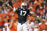 AUBURN, AL - SEPTEMBER 18:  Josh Bynes #17 of the Auburn Tigers against the Clemson Tigers at Jordan-Hare Stadium on September 18, 2010 in Auburn, Alabama.  (Photo by Kevin C. Cox/Getty Images)