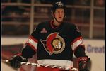 26 Dec 1995: Right-winger Daniel Alfredsson of the Ottawa Senators looks on during a game against the New York Rangers played at Madison Square Garden in New York, New York. The Rangers won the game, 6-4.