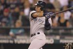 SEATTLE - SEPTEMBER 14:  Derek Jeter #2 of the New York Yankees singles in the sixth inning against the Seattle Mariners at Safeco Field on September 14, 2011 in Seattle, Washington. (Photo by Otto Greule Jr/Getty Images)