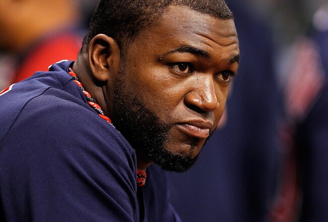 ST. PETERSBURG, FL - SEPTEMBER 09:  Designated hitter David Ortiz #34 of the Boston Red Sox waits to bat against the Tampa Bay Rays during the game at Tropicana Field on September 9, 2011 in St. Petersburg, Florida.  (Photo by J. Meric/Getty Images)
