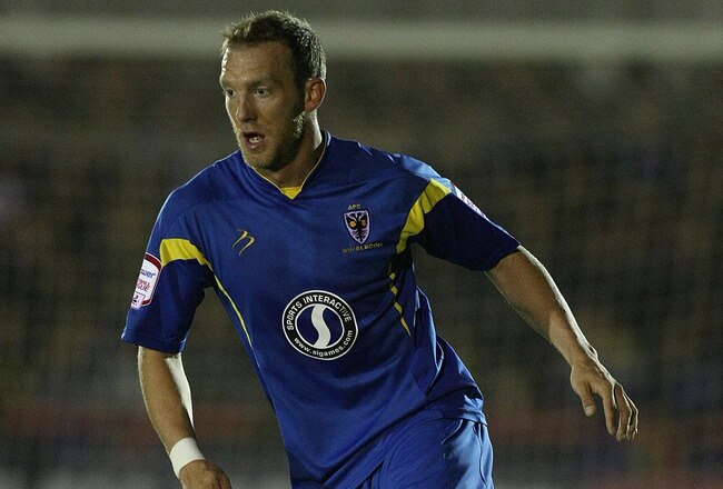 KINGSTON, ENGLAND - SEPTEMBER 13:  Gareth Gwillim of AFC Wimbledon in action during the npower League Two match between AFC Wimbledon and Northampton Town at The Cherry Red Records Fans Stadium Kingsmeadow on September 13, 2011 in Kingston, England.  (Photo by Pete Norton/Getty Images)