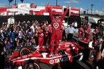 MOTEGI, JAPAN - SEPTEMBER 18:  Scott Dixon driver of the #9 Target Chip Ganassi Racing Dallara Honda celebrates winning the IZOD IndyCar Series Indy Japan The Final, on the road course at Twin Ring Motegi on September 18, 2011 in Motegi, Japan.  (Photo by Chris Trotman/Getty Images)
