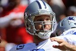 SAN FRANCISCO, CA - SEPTEMBER 18: Tony Romo #9 of the Dallas Cowboys drops back to pass against the San Francisco 49ers during an NFL football game at Candlestick Park on September 18, 2011 in San Francisco, California.  (Photo by Thearon W. Henderson/Getty Images)