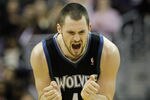 WASHINGTON, DC - MARCH 05:  Kevin Love #42 of the Minnesota Timberwolves reacts after missing a shot against the Washington Wizards at the Verizon Center on March 5, 2011 in Washington, DC. NOTE TO USER: User expressly acknowledges and agrees that, by downloading and/or using this Photograph, User is consenting to the terms and conditions of the Getty Images License Agreement.  (Photo by Rob Carr/Getty Images)