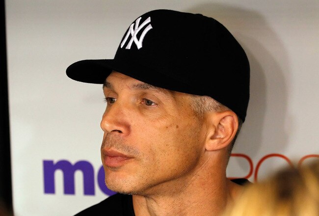 ST PETERSBURG, FL - MAY 16:  Manager Joe Girardi #28 of the New York Yankees talks with the media just prior to the start of the game against the Tampa Bay Rays at Tropicana Field on May 16, 2011 in St. Petersburg, Florida.  (Photo by J. Meric/Getty Images)