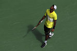 NEW YORK, NY - SEPTEMBER 08:  Donald Young of the United States reacts against Andy Murray of Great Britain during Day Eleven of the 2011 US Open at the USTA Billie Jean King National Tennis Center on September 8, 2011 in the Flushing neighborhood of the Queens borough of New York City.  (Photo by Matthew Stockman/Getty Images)