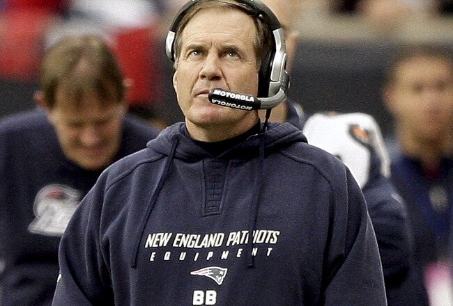 HOUSTON - JANUARY 03:  New England Patriots head coach Bill Belichick looks on from the sidelines at Reliant Stadium on January 3, 2010 in Houston, Texas.  (Photo by Bob Levey/Getty Images)