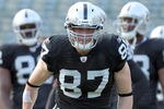 OAKLAND, CA - AUGUST 11:  Kevin Boss #87 of the Oakland Raiders warms up before the Raiders play the Arizona Cardinals at O.co Coliseum on August 11, 2011 in Oakland, California.  (Photo by Ezra Shaw/Getty Images)
